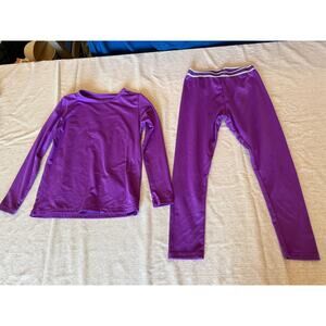 Thermajane Purple Longsleeve Thermal Underwear Set Youth M